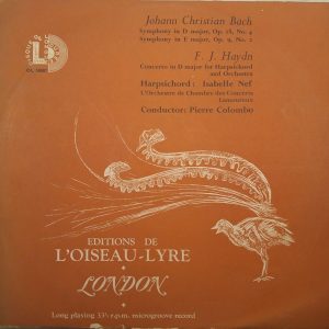 Johann Christian Bach – Symphony / Haydn – Concerto CONCERTS LAMOUREUX / Colombo