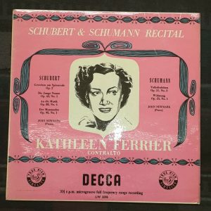 Kathleen Ferrier ‎– Schubert & Schumann Recital Decca LW 5098 10″ lp EX