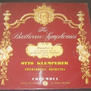 Klemperer / Beethoven Symphony 5 Columbia 33CX 1721 lp