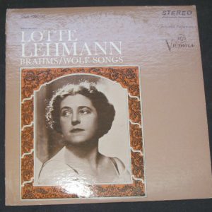LOTTE LEHMANN –  Brahms / Wolf Songs RCA VICS-1320 lp 1968
