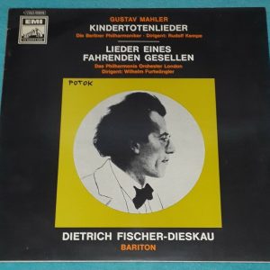 Mahler Kindertotenlieder Lieder Eines Fischer-Dieskau Kempe Furtwängler EMI‎ LP