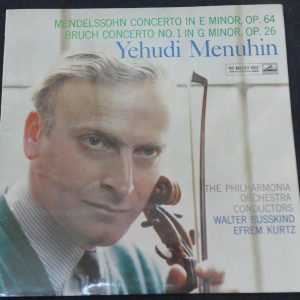 Mendelssohn / Bruch Violin Concertos Menuhin Kurtz Susskind  HMV ALP 1669 lp