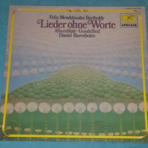 Mendelssohn – Lieder Ohne Worte Barenboim – Piano  DGG 413 487-1 LP