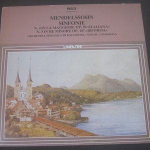 Mendelssohn  Symphony No. 4  “Italian” & No. 5 COMISSIONA RCA GL 32616 LP EX
