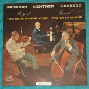 Menuhin Cassado Kentner –  Mozart & Ravel Piano Trios HMV ASDF 239 LP EX
