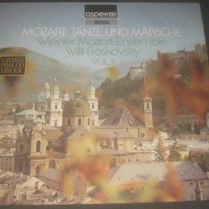 Mozart  Dances and Marches  Boskovsky Wiener Mozart Ensemble  Decca LP EX