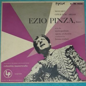 Mozart Operatic Arias Ezio Pinza Bruno Walter Columbia ML 4036 6 Eye LP EX