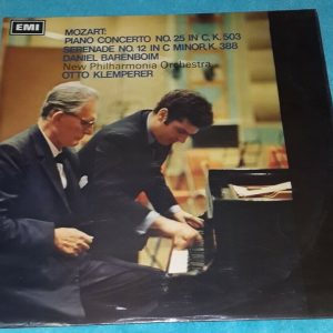 Mozart Piano Concerto No 25 , Serenade Barenboim Klemperer Columbia SAX 5290 LP