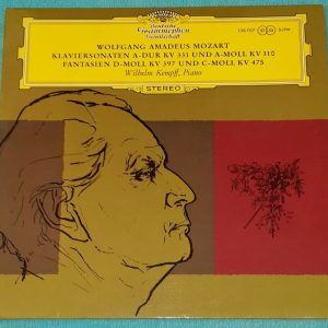 Mozart Piano Sonatas / Fantasies   Kempff DGG 138707 Tulips LP EX
