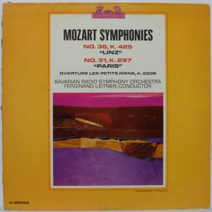 Mozart – Symphony No. 36 LINZ & No. 31 PARIS LP Bavarian Radio Leitner Heliodor