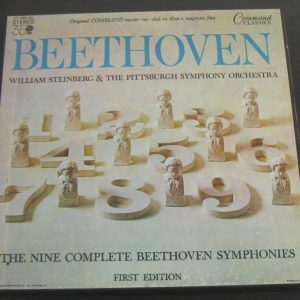Nine Complete Beethoven Symphonies Steinberg Command CC 18001 SD 8 lp Box EX