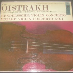 Oistrakh / Ormandy – Mendelssohn / Mozart Violin Concerto Columbia‎ ML 5085 LP