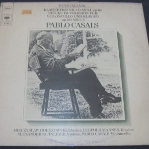 PABLO CASALS – SCHUMANN -Trio for Piano , Violin and Cello CBS LP