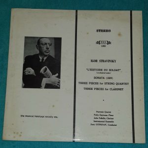 PARRENIN QUARTET STRAVINSKY L’HISTOIRE DU SOLDAT MHS 1365 LP