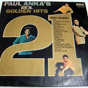 PAUL ANKA – 21 GOLDEN HITS LP rare Israel Israeli press RCA Victor LSP 2691