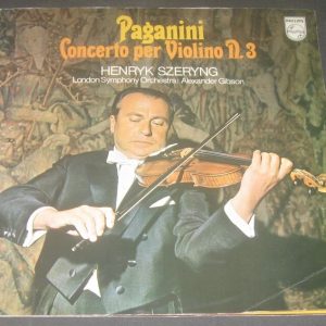 Paganini Concerto For Violin N. 3 Szeryng / Gibson Philips ‎6500 175 lp EX