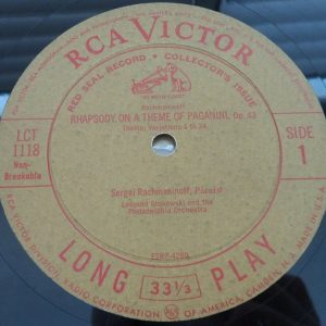 Rachmaninoff Rhapsody On Theme Concerto 1 Stokowski Ormandy RCA LCT-1118 lp 50s
