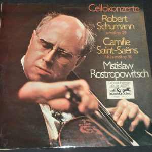 Rostropovich Schumann / Saint-Saens Cello Concertos Melodia Eurodisc ‎78 429 LP
