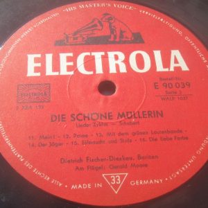 Schubert – Die schone Mullerin  Fischer-Dieskau / Moore Electrola / HMV 2 LP Box