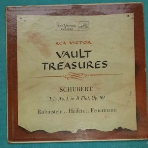 Schubert – Trio No. 1 Feuermann Rubinstein Heifetz RCA LVT-1000 LP