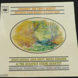 Schubert : beethoven : Budapest String Quartet CBS 72134 lp 1st Press ed1 ex