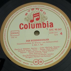 Strauss ‎- Der Rosenkavalier Schwarzkopf Karajan Columbia WCX 1492/95 4 lp Box