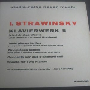 Stravinsky Piano works Alfons & Aloys Kontarsky WERGO WER 60003 LP EX