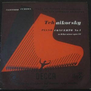 TCHAIKOVSKY: PIANO CONCERTO CURZON / SZELL DECCA LXT 2559 Orange/Gold lp 50’s