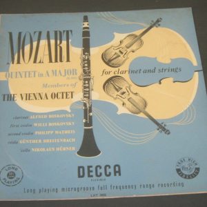 VIENNA OCTET – MOZART Clarinet & Strings Quintet DECCA LXT 5032 ED1 lp 50’s