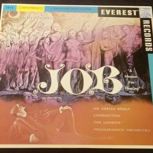 Vaughan Williams  Job “A Masque For Dancing” Boult Everest ‎– SDBR 3019 LP EX