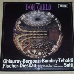 Verdi ‎– Don Carlo  Solti Decca ‎ SET 305-8  4 LP Box EX