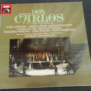 Verdi Don Carlos Karajan Carreras HMV EMI ‎ 1C 061-03 537 lp EX