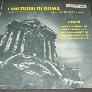 Vivaldi Concertos Virtuosi Di Roma Renato Fasano HMV QALP 10225 lp