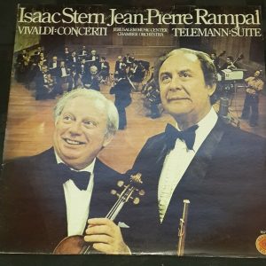 Vivaldi Double Concertos Telemann Suite For Flute Strings Stern Rampal CBS LP EX