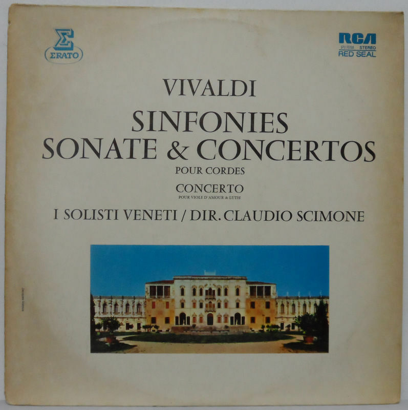 Vivaldi – Symphonies Sonatas & Concertos LP Piero Toso Claudio Scimone RCA