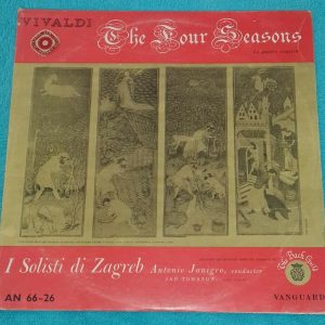 Vivaldi ‎– The Four Seasons I Solisti Di Zagreb Janigro , Jan Tomasow Vangua LP