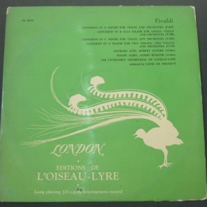 Vivaldi Violin Cello Concertos Ales , Gendre , Albin Froment L’Oiseau-Lyre lp