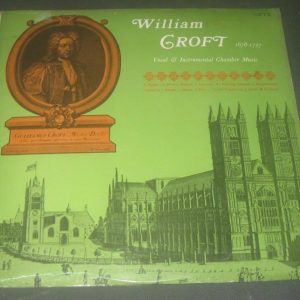 WILLIAM CROFT Vocal & Instrumental Chamber Music Oryx 1730 LP EX