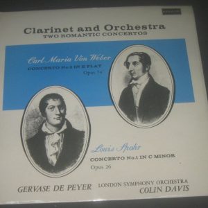 Weber / Spohr Clarinet Concerto de Peyer Colin Davis L´Oiseau-Lyre SOL 60035 LP