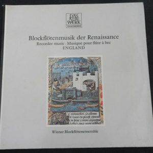 Wiener Recorder Ensemble Recorder ,  Music The Renaissance  Telefunken lp EX