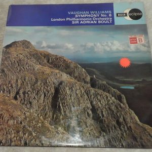 Williams – Symphony No. 6 Adrian Boult ‎ Decca ECS 602  lp EX