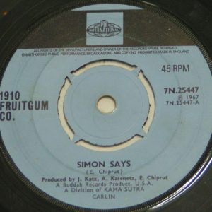 1910 Fruitgum Company  – Simon Says  Reflections 45rpm 7″ 1967 bubblegum pop