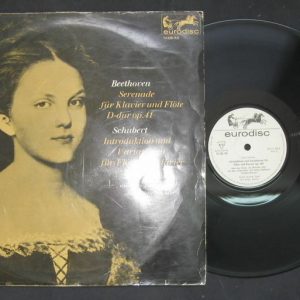 AURELE NICOLET KARL ENGEL Beethoven Schubert flute & piano works Eurodisc lp