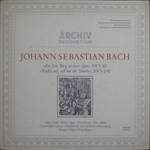 BACH CANTATAS BWV 80 / 140 MAUERSBERGER ARCHIV 198 407 lp GATEFOLD EX