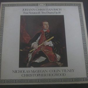 BACH FOUR SONATAS TWO DUETS McGEGAN HOGWOOD TILNEY L’Oiseau-Lyre DSLO 516 LP EX