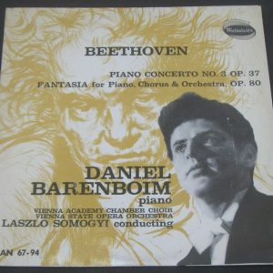 BARENBOIM / SOMOGYI  – BEETHOVEN PIANO CONCERTO / FANTASIA  WESTMINSTER  lp