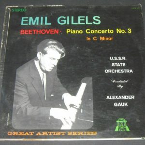 BEETHOVEN – Piano Concerto No. 3 GILELS / GAUK .  HALL OF FAME HOFS 504 lp