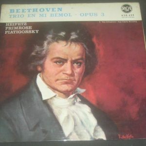 BEETHOVEN Trio In E Flat Op.3 HEIFETZ – PRIMROSE – PIATIGORSKY RCA 630459 LP