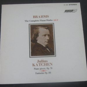 BRAHMS COMPLETE PIANO WORKS VOL 2 JULIUS KATCHEN LONDON CS 6404 lp 1964 EX
