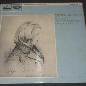 BRAHMS Lieder Recital , FISCHER-DIESKAU , GERAD  MOORE . EMI HMV  ALP 2083 lp EX